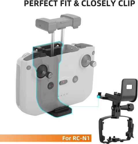 Vista 3 de Hanheld Adaptador estabilizador de montaje de abrazadera para DJI Mini 3 Pro Cámara Drone RC RC-N1 Control remoto Gimbal Clip Accesorios