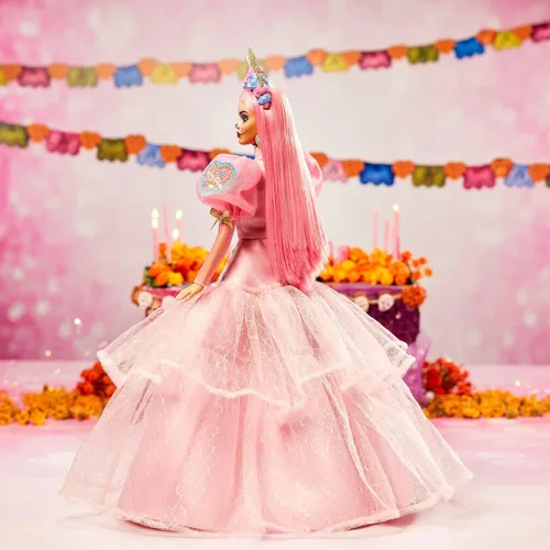 Vista 6 de Barbie 2023 Día De Muertos x Muñeca Magnolia Rosa Edición Limitada, HJX16
