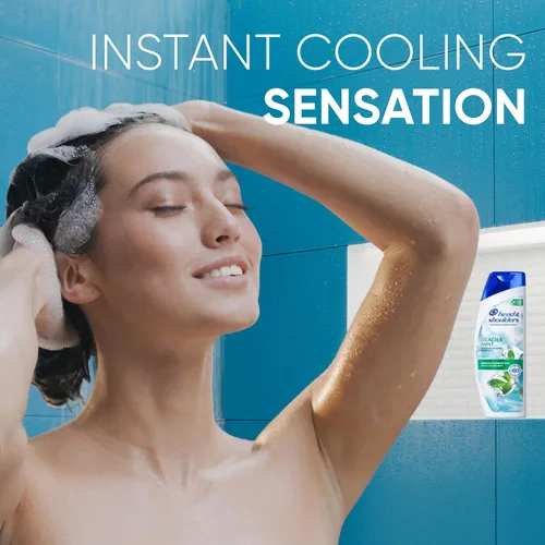 Vista 4 de Head & Shoulders Champú anticaspa Glacier Mint, 12.5 onzas, refrescante, champú para aliviar la picazón