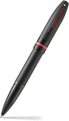 Vista 21 de Sheaffer Icon Chrome con aplicaciones PVD negro brillante - Med Nib Cromado
