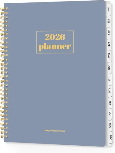 Vista 15 de SUNEE Agenda 2026, agenda semanal y mensual, enero de 2026 a diciembre de 2026, agenda diaria con pestañas, páginas de notas, encuadernación en Negro