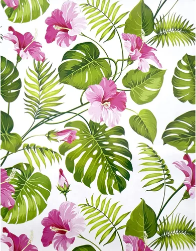 Vista 10 de SimpleLife4U Hawaii Flower Style Muebles Papel Autoadhesivo Estante Liner Maquillaje Joyería Gabinete Decoración 17.7 pulgadas Por 9.8 pies