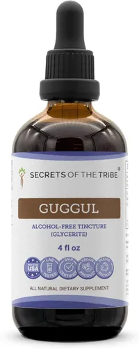 Vista 7 de Secrets of the Tribe Guggul Tintura Extracto líquido sin alcohol, hecho con goma de mascar seca Guggul (Commiphora Mukul) (2 onzas líquidas)