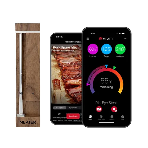 Vista 10 de MEATER Pro: Termómetro inteligente inalámbrico Bluetooth para carne digital Resistencia al calor de 1000°F Largo alcance Precisión certificada
