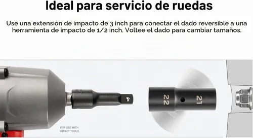 Vista 3 de TEKTON Juego de dados de impacto de pared delgada de 1/2 pulgada con estuche (6 piezas) SIF92400