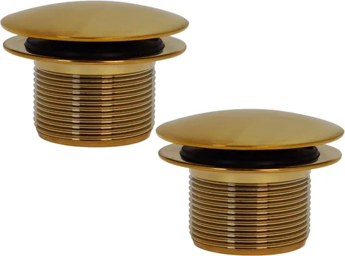 Vista 2 de Westbrass D398R-12A Tapón de drenaje de bañera con punta de hongo de rosca gruesa NPSM de 1-1/2 pulgadas, bronce antiguo