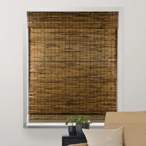 Vista 7 de ARLO BLINDS - Persianas romanas de bambú natural traslúcido con faldón y sin cordón para ventanas interiores, incluye herrajes de montaje, 20