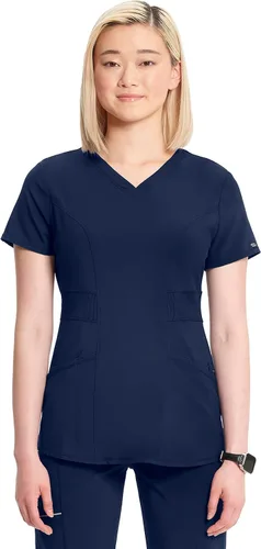 Vista 10 de Infinity Cherokee CK623A - Camiseta de enfermería con cuello en V para mujer, elástica en 4 direcciones, rendimiento superior y comodidad Negro