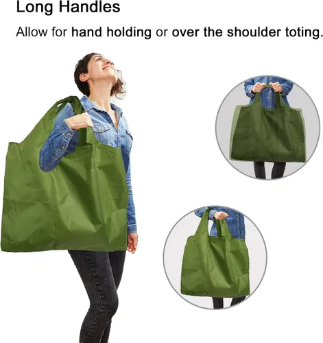 Vista 3 de Bolsas de compras Evohyah reutilizables para comestibles, Biggreen
