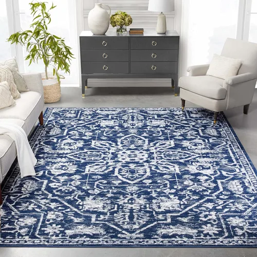 Vista 13 de Well Woven - Alfombra tejida estilo vintage con diseño de medallón, 68 x 120 cm