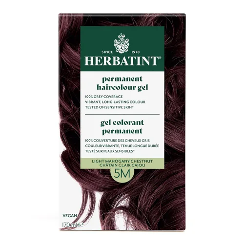 Vista 2 de Herbatint 5M - Tinte permanente para el cabello castaño caoba claro, 4 onzas