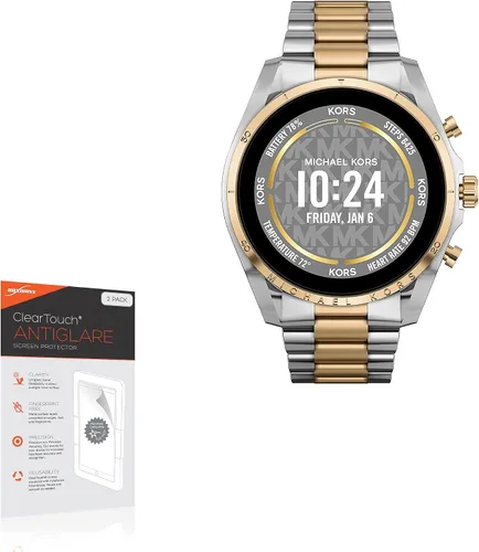 Vista 2 de BoxWave Protector de pantalla compatible con Michael Kors Smart Watch Gen 6 (1.732 pulgadas) – ClearTouch Anti-reflejo (paquete de 2), película mate