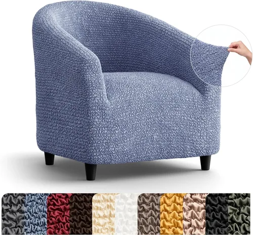 Vista 16 de PAULATO BY GA.I.CO. Funda elástica para sillón de 1 pieza, funda bielástica para silla de club, protector de muebles para sillón de bañera, lavable