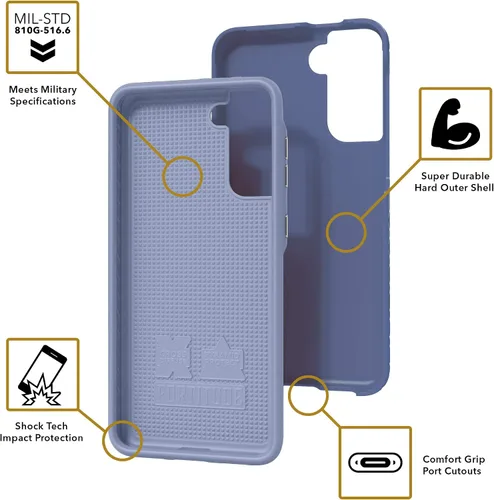 Vista 4 de Fortitude Series - Carcasa para Samsung Galaxy S21, color azul pizarra, como se ve en Shark Tank, en paquete al por menor