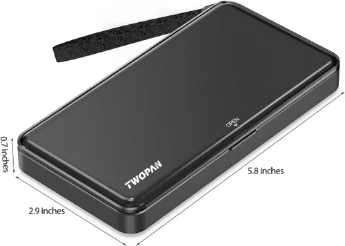 Vista 5 de Funda de viaje portátil para iPhone SSD, funda protectora de almacenamiento, compatible con TWOPAN Mag-Safe iPhone, disco duro externo SSD de 1 TB