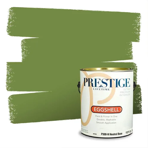 Vista 269 de Prestige Paints - Pintura exterior e imprimación en uno, 1 galón, plano, compatibilidad comparable con el color menta «Whipped Mint» de Behr