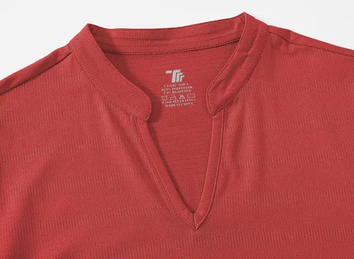 Vista 66 de Gopune Polo de golf con cuello en V para mujer, sin cuello, manga corta, ligera, de secado rápido, camisetas de tenis para correr