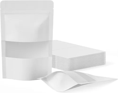 Vista 21 de FireKylin 100 bolsas resellables, bolsas de papel con ventana mate para pequeñas empresas, cremallera y bolsas sellables con calor para embalaje