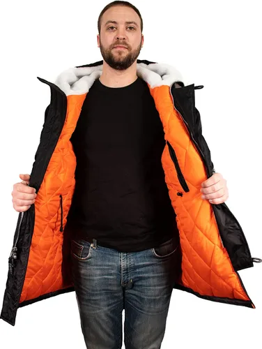 Vista 8 de Freeze Defense Chaqueta de invierno para hombre Snorkel Parka