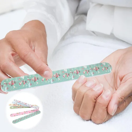 Vista 8 de Juego de limas de uñas: 12 piezas de limas de uñas de Navidad, herramientas de pedicura y manicura para mujeres y niñas, estilo aleatorio
