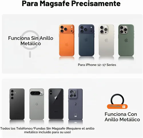 Vista 5 de A2C Soporte de teléfono flexible de cuello de cisne para iPhone Magsafe, soporte magnético para teléfono de gimnasio de brazo largo para cinta