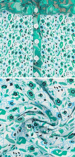 Vista 5 de R.Vivimos Maxi vestidos bohemios de manga larga con estampado floral y abertura para mujer