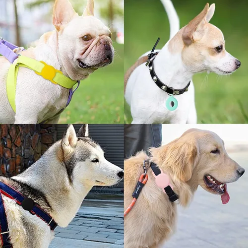 Vista 7 de 2 soportes de silicona para collar de perro, estuche impermeable para rastreador de perros y gatos, resistente a los arañazos, antipérdida, y 1