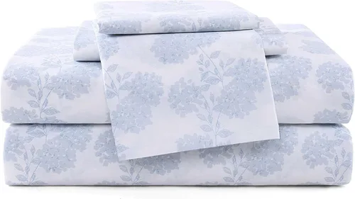Vista 13 de Stone Cottage - Juego de sábanas, ropa de cama de percal de algodón crujiente y transpirable con funda de almohada a juego, 200 hilos, bolsillo