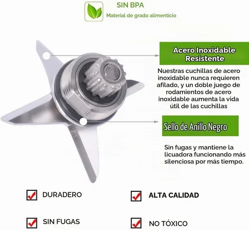 Vista 3 de Conjunto de cuchilla con kit de zócalo de accionamiento para licuadora 1151