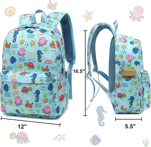 Vista 4 de CAMTOP - Conjunto de mochila y lonchera con estampados divertidos para niños de preescolar y primaria