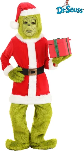 Vista 8 de elope The Grinch - Disfraz de Papá Noel abierto para niños