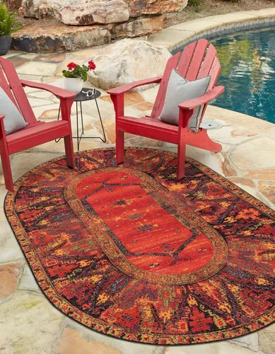 Vista 12 de Unique Loom Colección Outdoor Tribal - Alfombra Quepos (4' 1" Octógono Multi/Negro)
