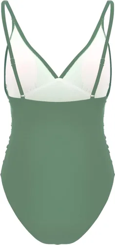 Vista 6 de HeyUU Traje de baño de una pieza para mujer con control de abdomen y cuello en V