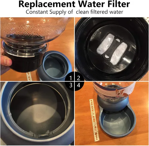 Vista 4 de Filtro de agua de repuesto para perros, filtro de agua para perros, filtro de agua para mascotas compatible con cuencos de agua automática por