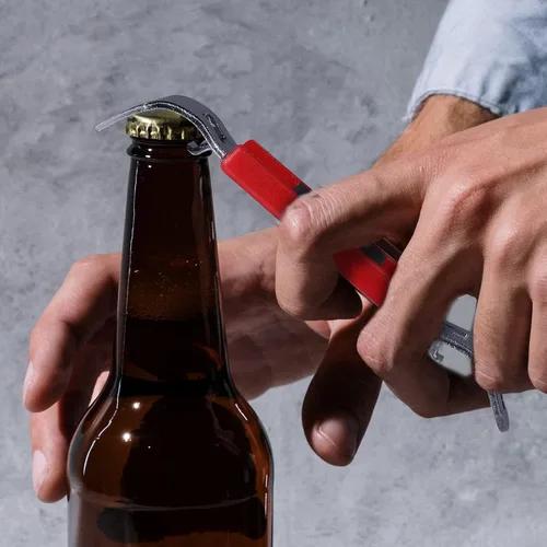 Vista 5 de Abrebotellas magnético, 2 unidades, abrelatas magnético de latas, abridor manual de botellas para botellas de cerveza, latas y bebidas