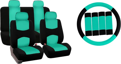 Vista 10 de Fundas para asiento FH GROUP FH-FB050102 planas, para la mayoría de los autos, camiones, furgonetas o camionetas, Beige-FH2033