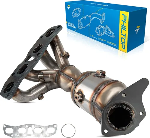 Vista 34 de PHILTOP Convertidor Catalítico de Ajuste Directo para Murano 2009 2010 2011 2012 2013 2014 3.5L, Cáscara de Acero Inoxidable Aluminio 203-1010