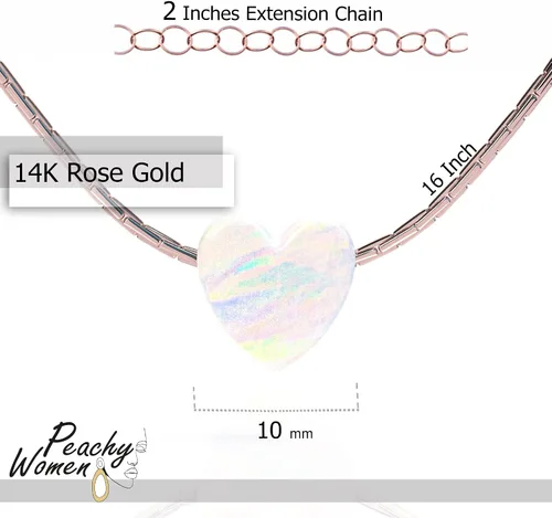 Vista 24 de Heart Opal Necklace