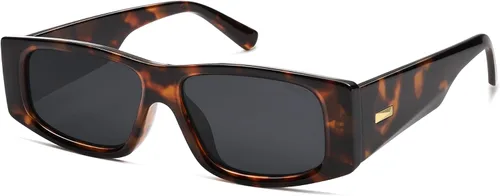 Vista 18 de SOJOS Gafas de sol polarizadas rectangulares Y2K de moda para mujeres y hombres, gafas de sol rave de diseñador de moda SJ2228