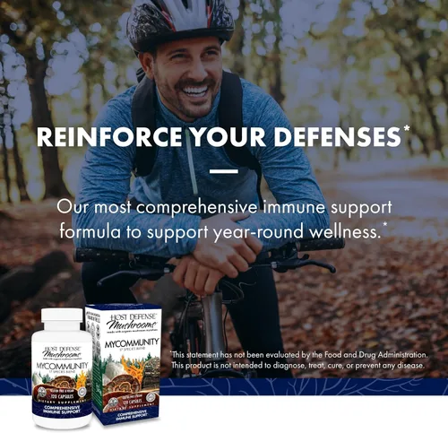 Vista 3 de Host Defense MyCommunity Capsules, 120 unidades y cápsulas Reishi, 30 unidades – Apoya la salud inmune con 17 especies de mezcla de hongos – Apoya