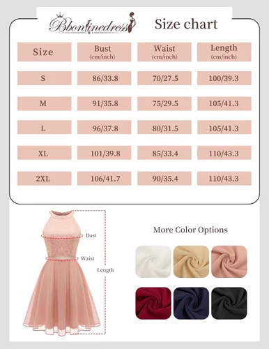 Vista 4 de Bbonlinedress Vestido de fiesta de lentejuelas halter para mujer, vestido de fiesta de noche, elegante vestido de dama de honor