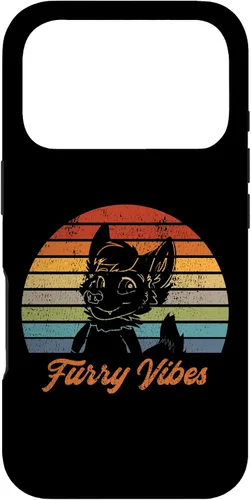 Vista 29 de iPhone 13 Pro Max Retro Furry Fandom Furry Vibes - Lindo estuche de traje OwO