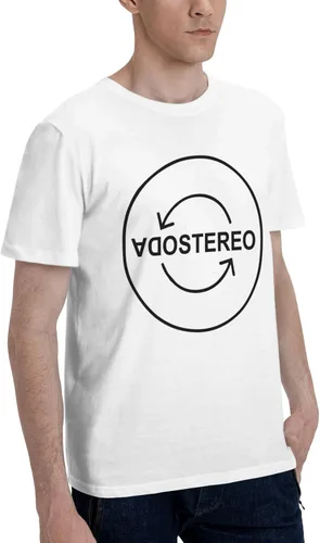 Vista 2 de Soda Stereo Logo T Shirt Man's Summer Tee Casual Short Sleeve Shirts