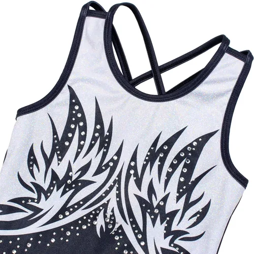Vista 61 de MODAFANS Leotardos de gimnasia para niñas brillantes para bailar ballet, pantalones cortos con espalda cruzada