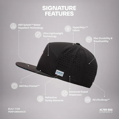 Vista 2 de Alter Ego Running Drifter Splash Sombrero transpirable diseñado para mayor comodidad, actividades al aire libre y fácil de limpiar
