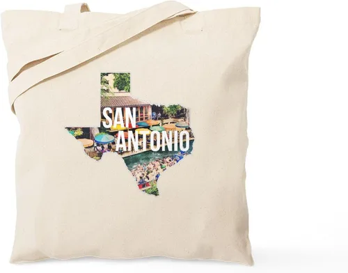 Vista 25 de CafePress Bolsa de mano de la bandera de Texas, bolsa de lona natural, bolsa de compras reutilizable