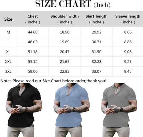 Vista 6 de Camisas de manga corta con botones para hombre, estilo casual, ajuste muscular, para el verano