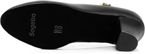 Vista 4 de Zapatos de carácter para mujer, zapatos de boda, correa de tobillo, tacones de baile latino