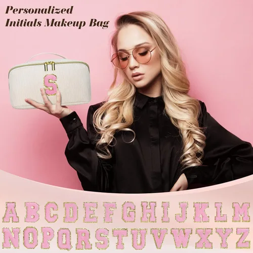 Vista 5 de Bolsa de cosméticos de viaje de gran capacidad, Beige, C Taza