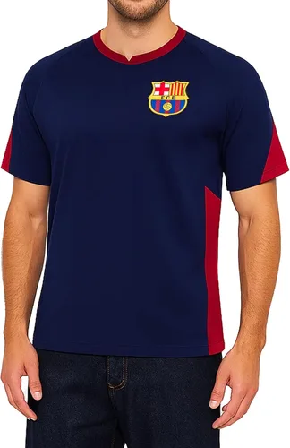 Vista 2 de Icon Sports Officially Licensed FC Barcelona Game Day Shirt - Unisex Adult Fcb101pf-azul marino